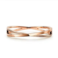 [Solara Jewelry]NARROW HINGED BANGLEIN WITH DIAMONDS SMALL