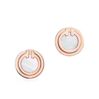 [Solara Jewelry]PEARL CIRCLE EARRINGS MOTHER