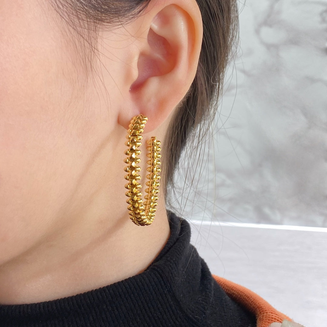 [Solara Jewelry]CLASH LARGE HOOP EARRINGS