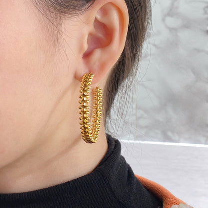 [Solara Jewelry]CLASH LARGE HOOP EARRINGS