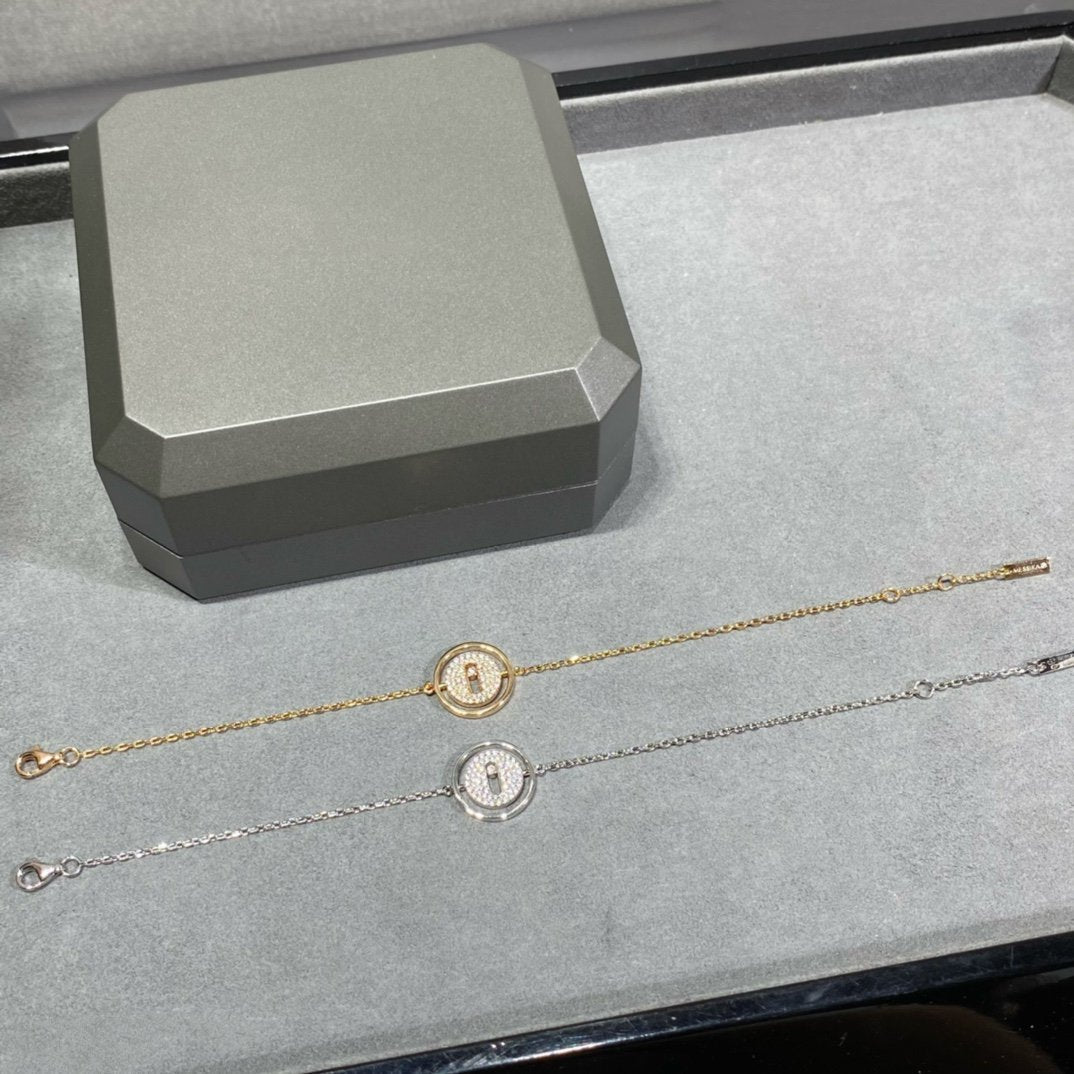 [Solara jewelry]LUCKY MOVE DIAMOND PAVED BRACELET