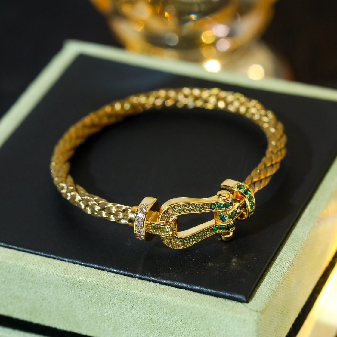 [Solara Jewelry]FORCE 10 GOLD GREEN DIAMOND PAVED