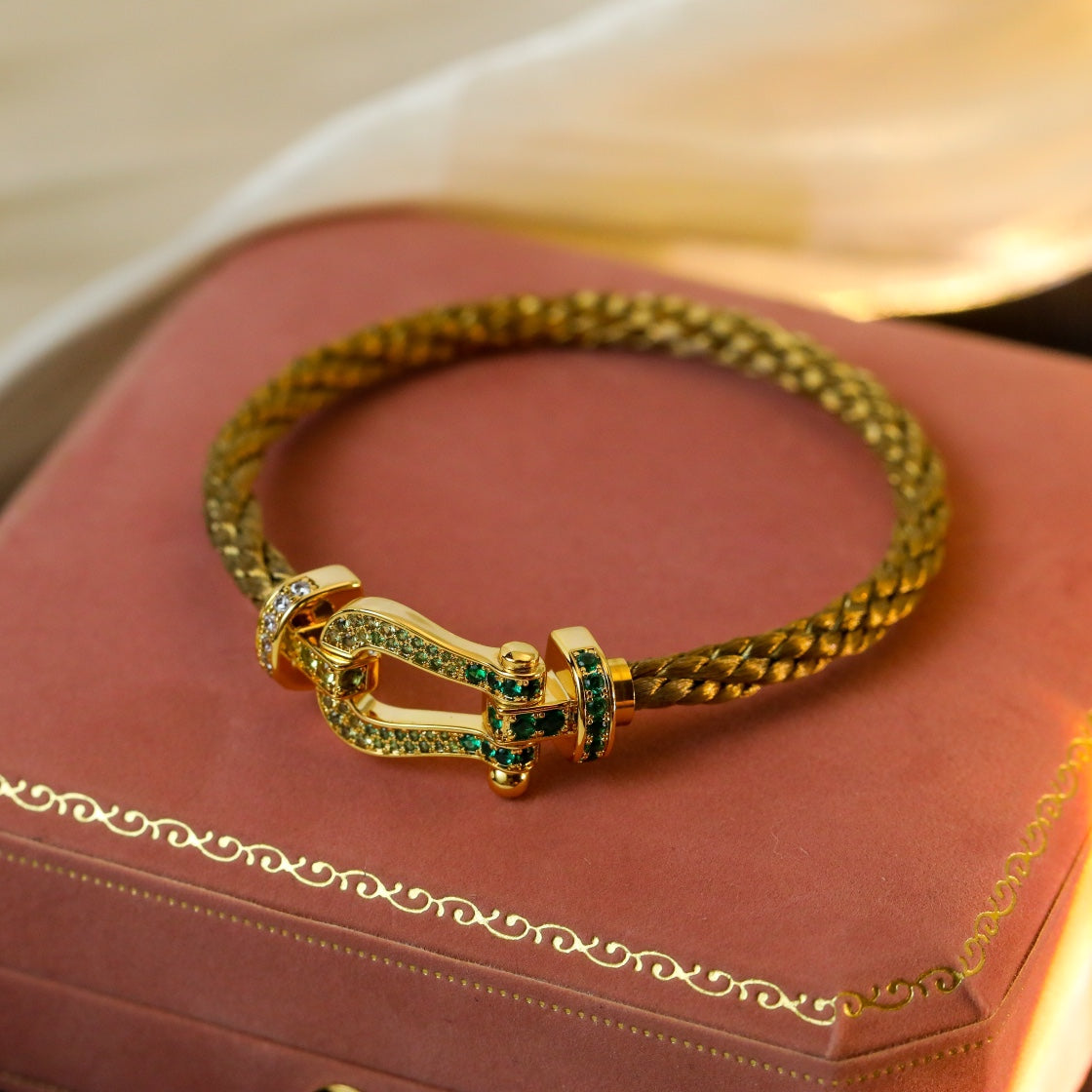 [Solara Jewelry]FORCE 10 GOLD GREEN DIAMOND PAVED