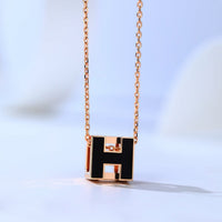 [Solara Jewelry]H CAGE PINK GOLD NECKLACE