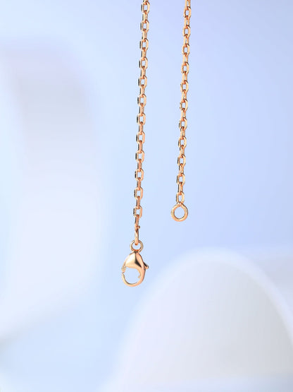 [Solara Jewelry]H CAGE PINK GOLD NECKLACE