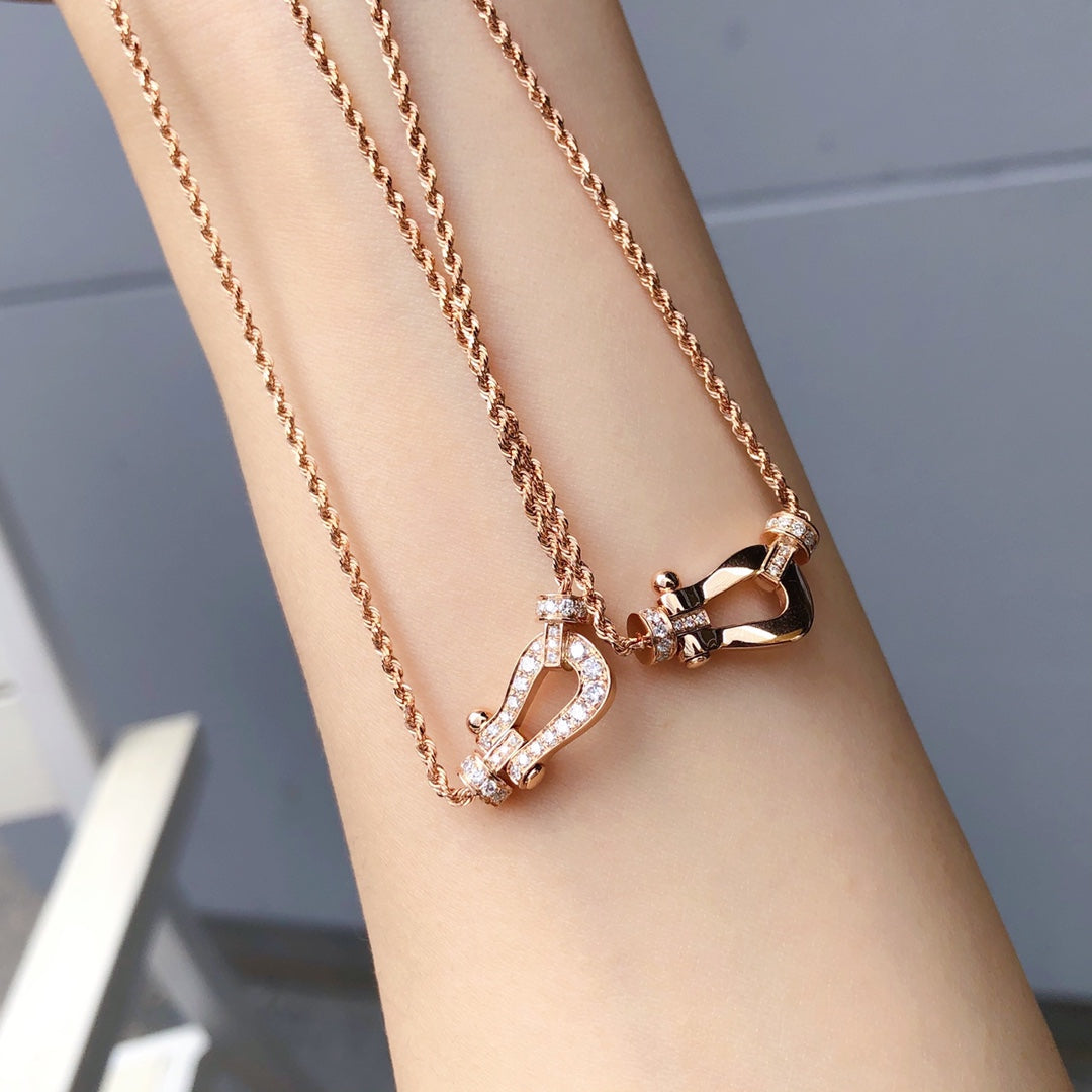 [Solara Jewelry]FORCE 10 PINK GOLD DIAMOND NECKLACE