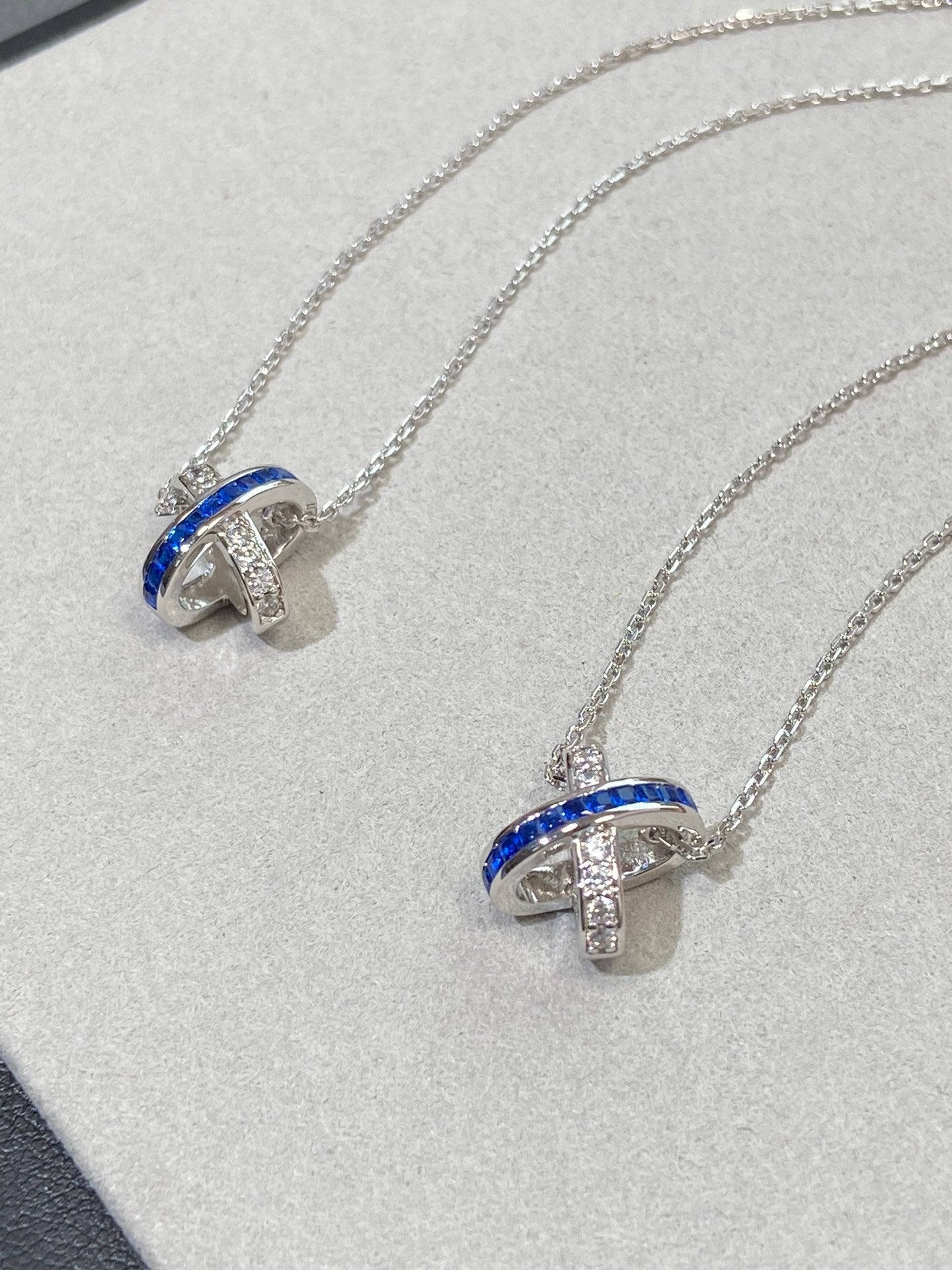 [Solara Jewelry]LIENS DIAMOND SILVER NECKLACE