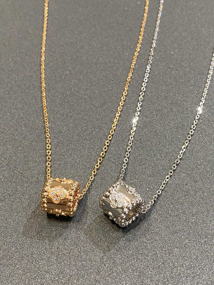[Solara Jewelry]PERLEE PEDANT SIVLER DIAMOND NECKLACE