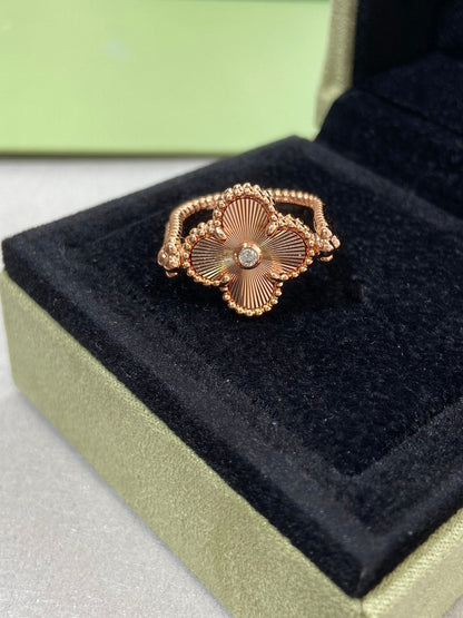 [Solara Jewelry]CLOVER RIVERSIBLE ROSE GOLD RING