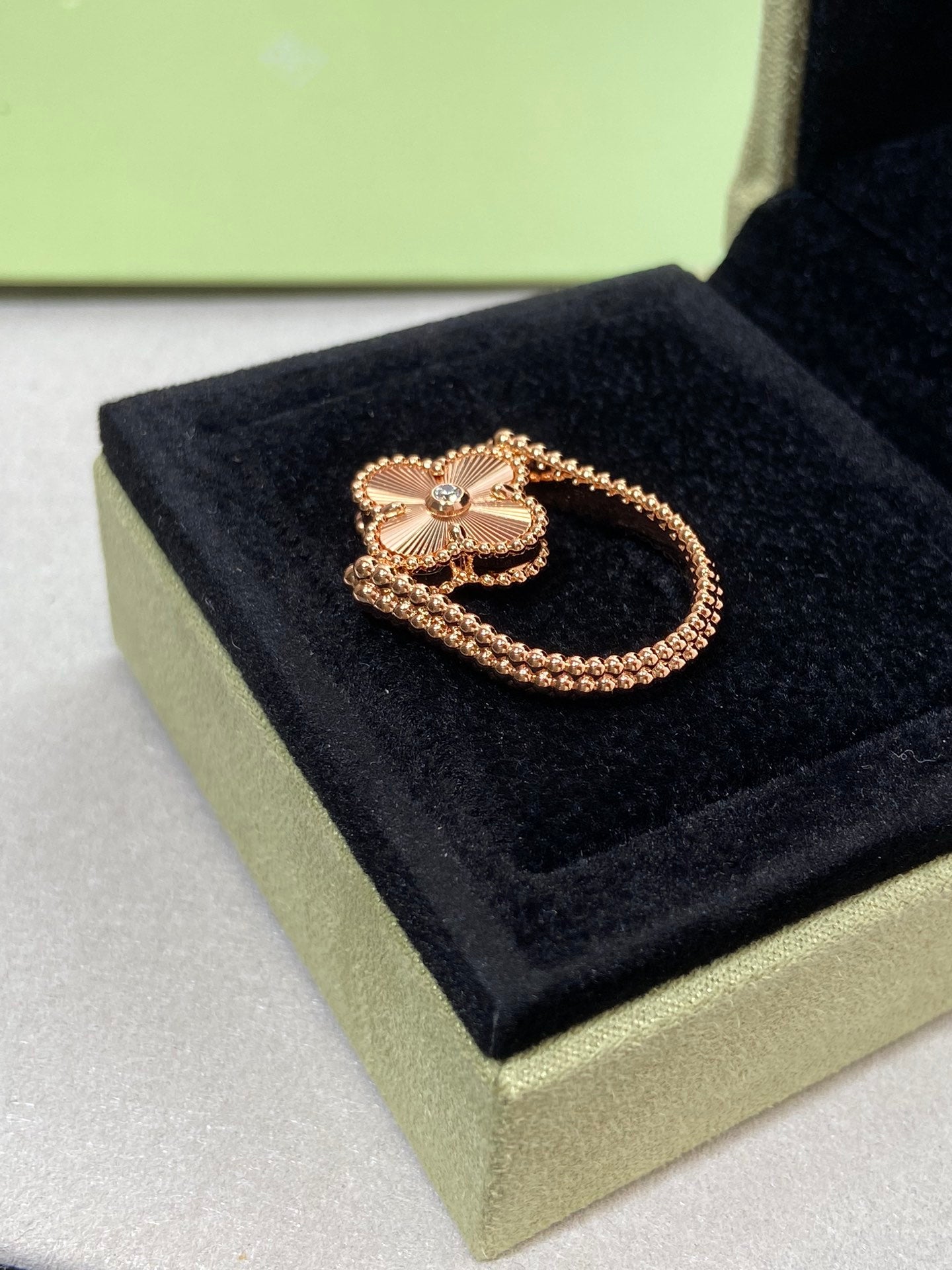 [Solara Jewelry]CLOVER RIVERSIBLE ROSE GOLD RING