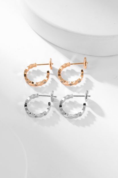 [Solara Jewelry]BEE LOVE DIAMOND HOOP EARRINGS