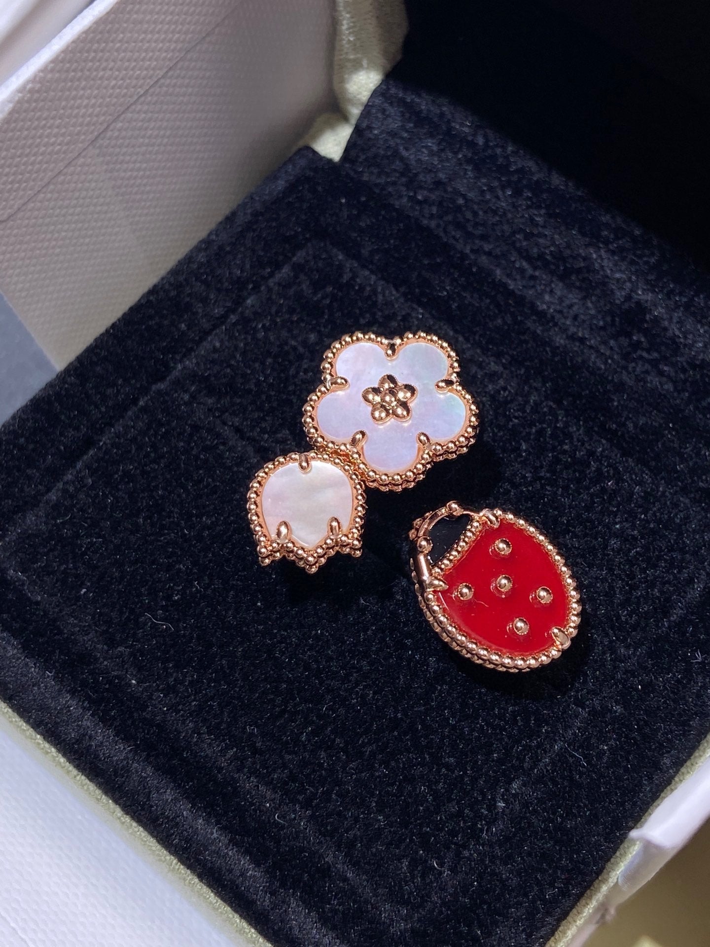 [Solara Jewelry]LUCKY 3 MOTIF ROSE GOLD RING