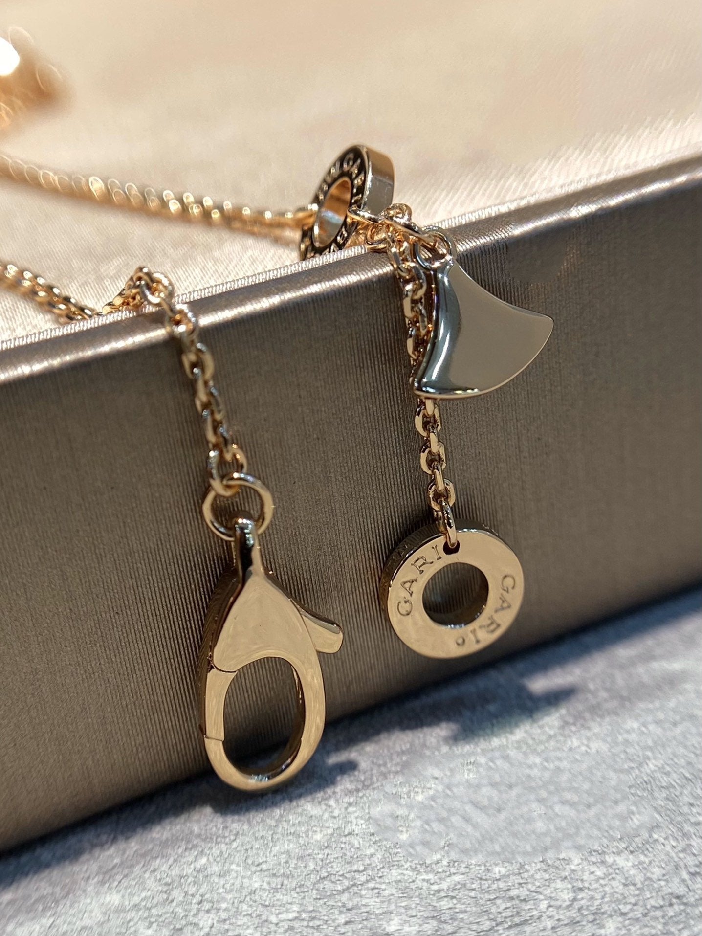 [Solara Jewelry]DREAM MOP DIAMOND PAVED PINK GOLD NECKLACE