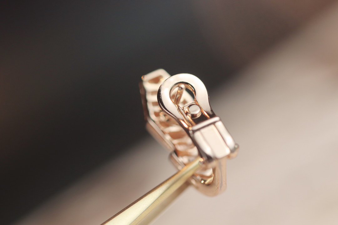 [Solara Jewelry]SERPENT PINK GOLD DIAMOND EARRINGS