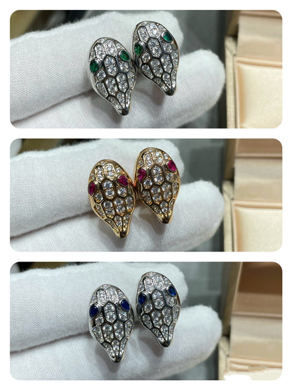 [Solara Jewelry]SERPENT DIAMOND STUD EARRINGS