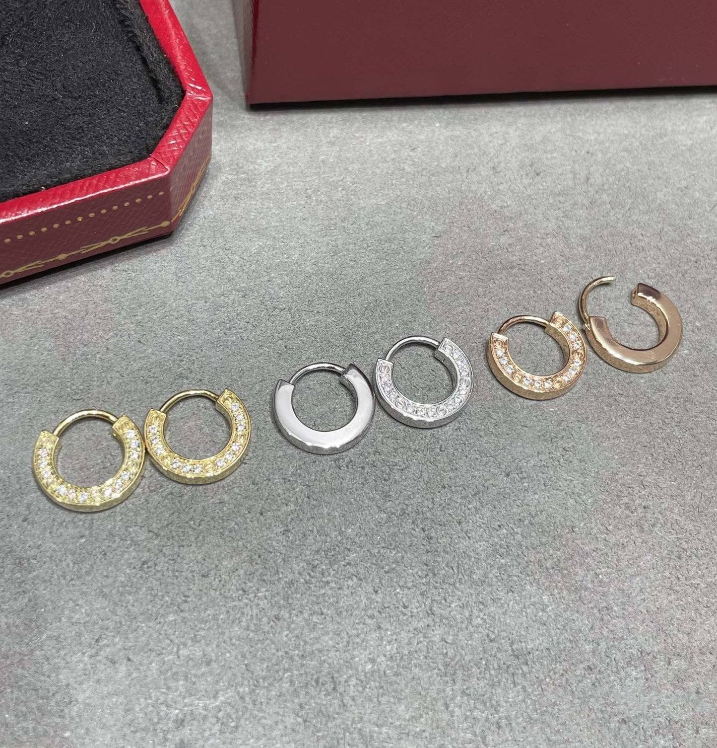 [Solara Jewelry]LOVE DIAMOND EARRINGS