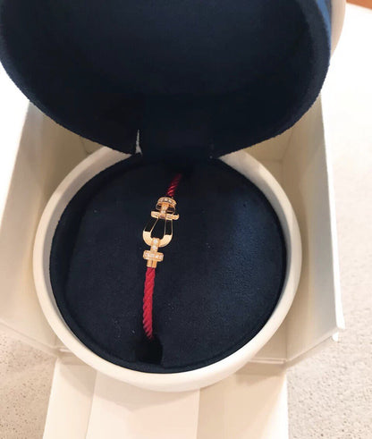[Solara Jewelry]FORCE 10 HALF DIAMOND PINK GOLD RED CORDERI LARGE AND MEDIUM MODEL