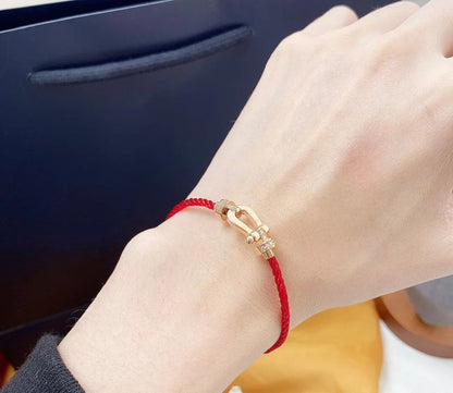 [Solara Jewelry]FORCE 10 HALF DIAMOND PINK GOLD RED CORDERI LARGE AND MEDIUM MODEL