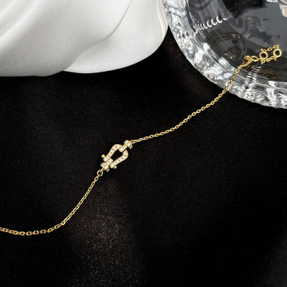 [Solara Jewelry]FORCE 10 FULL DIAMOND BUCKLE CHAIN LINK MINI MODEL