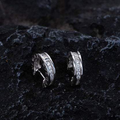 [Solara Jewelry]ZERO 1 MINI SILVER DIAMOND EARRINGS
