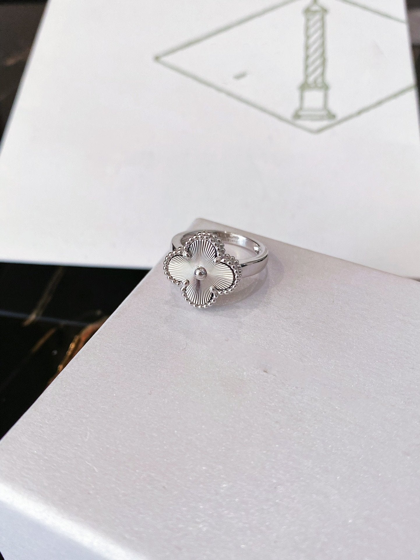 [Solara Jewelry]CLOVER SILVER RING
