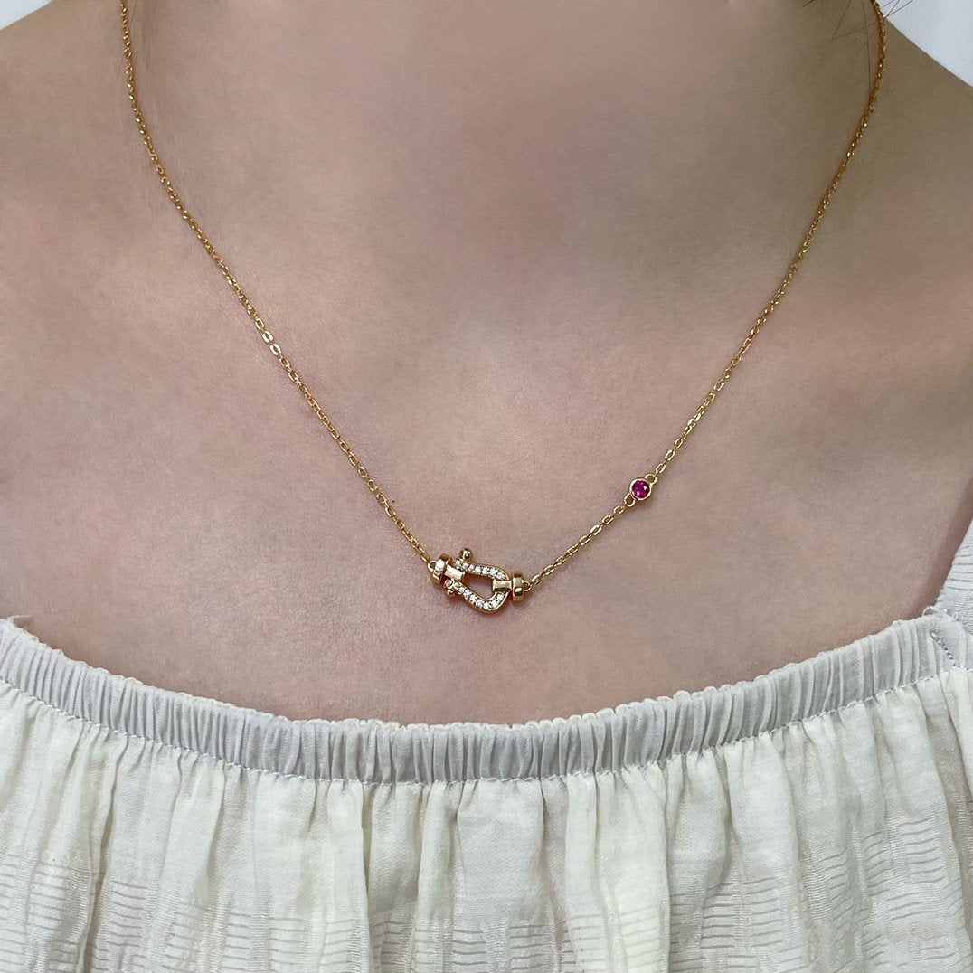 [Solara Jewelry]FORCE 10 DIAMOND PINK GOLD NECKLACE