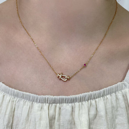 [Solara Jewelry]FORCE 10 DIAMOND PINK GOLD NECKLACE