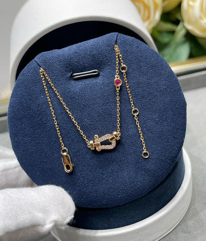 [Solara Jewelry]FORCE 10 DIAMOND PINK GOLD NECKLACE