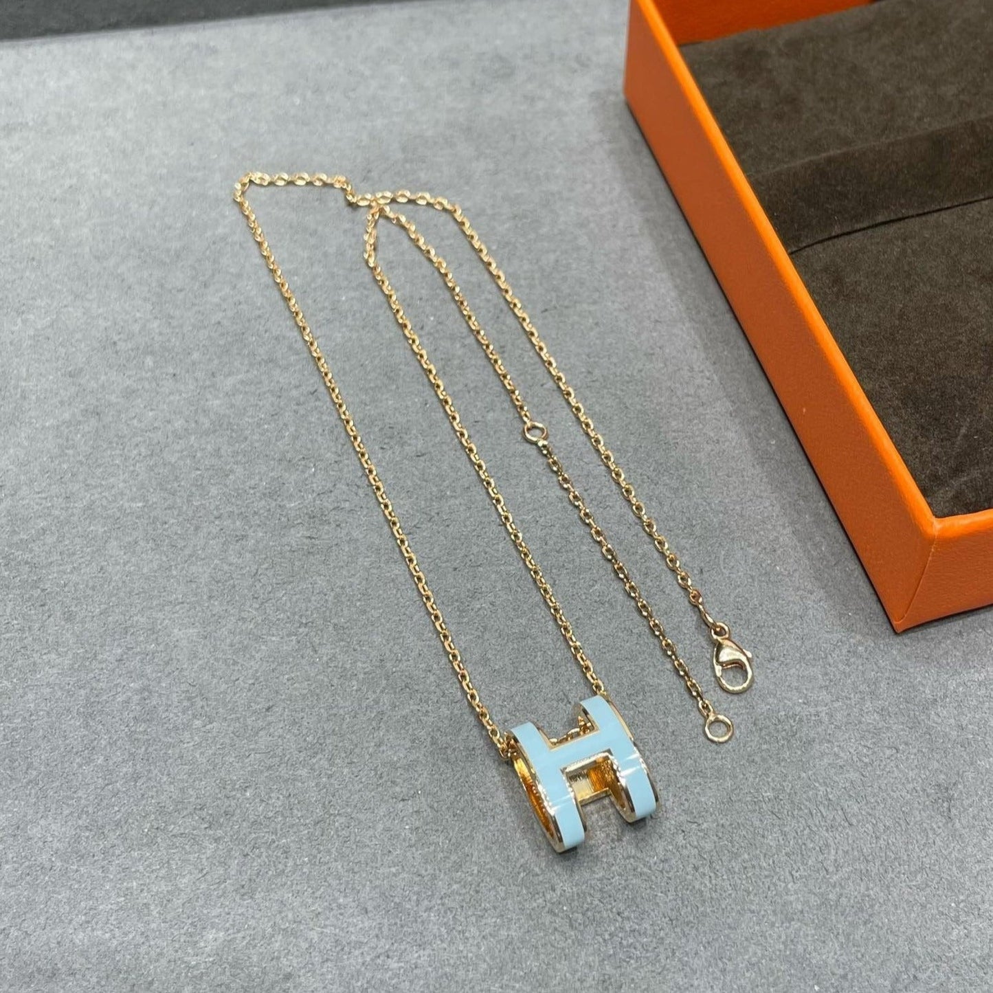 [Solara Jewelry]POP H SKY BLUE NECKLACE