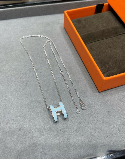 [Solara Jewelry]POP H SKY BLUE NECKLACE