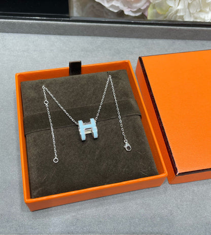 [Solara Jewelry]POP H SKY BLUE NECKLACE
