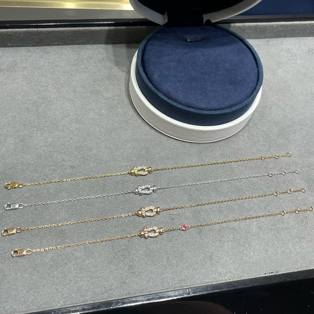 [Solara Jewelry]FORCE 10 DIAMOND CHAIN LINK PINK GOLD BRACELET