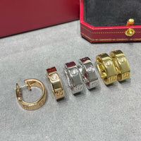 [Solara Jewelry]LOVE 5.5MM 1 DIAMOND EARRINGS