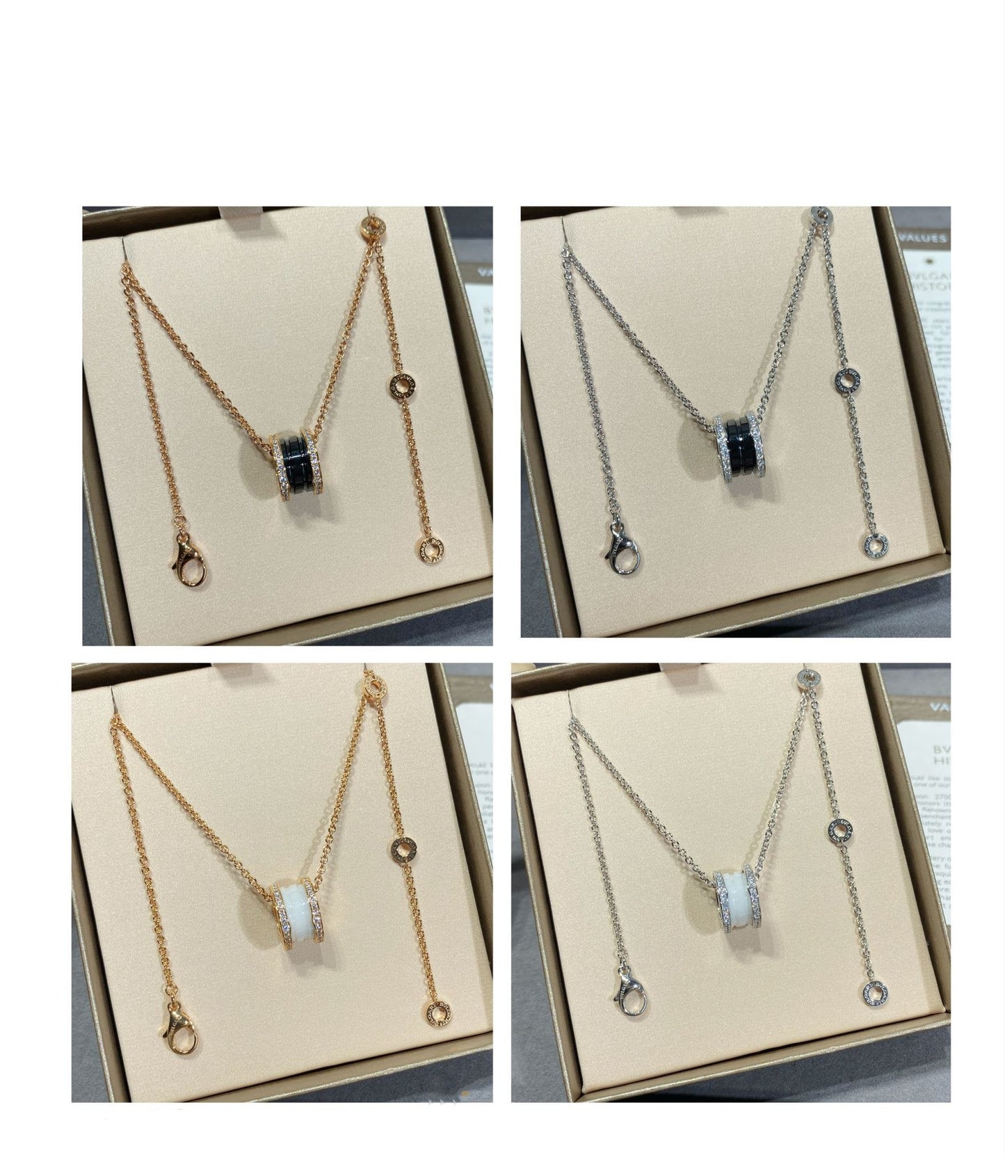 [Solara Jewelry]ZERO 1 DIAMOND CERAMIC NECKLACE