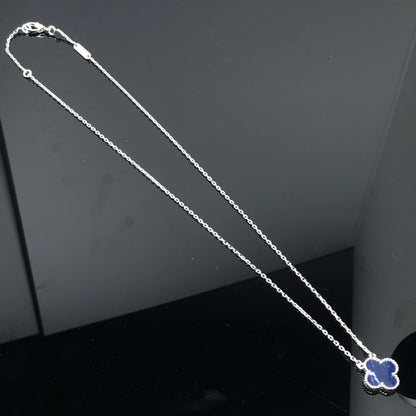 [Solara Jewelry]CLOVER PIETERSITE SILVER LONG NECKLACE
