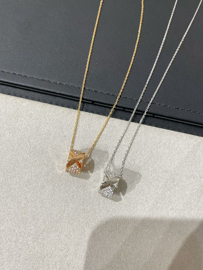 [Solara Jewelry]LIENS EVIDENCE DIAMOND PAVED NECKLACE