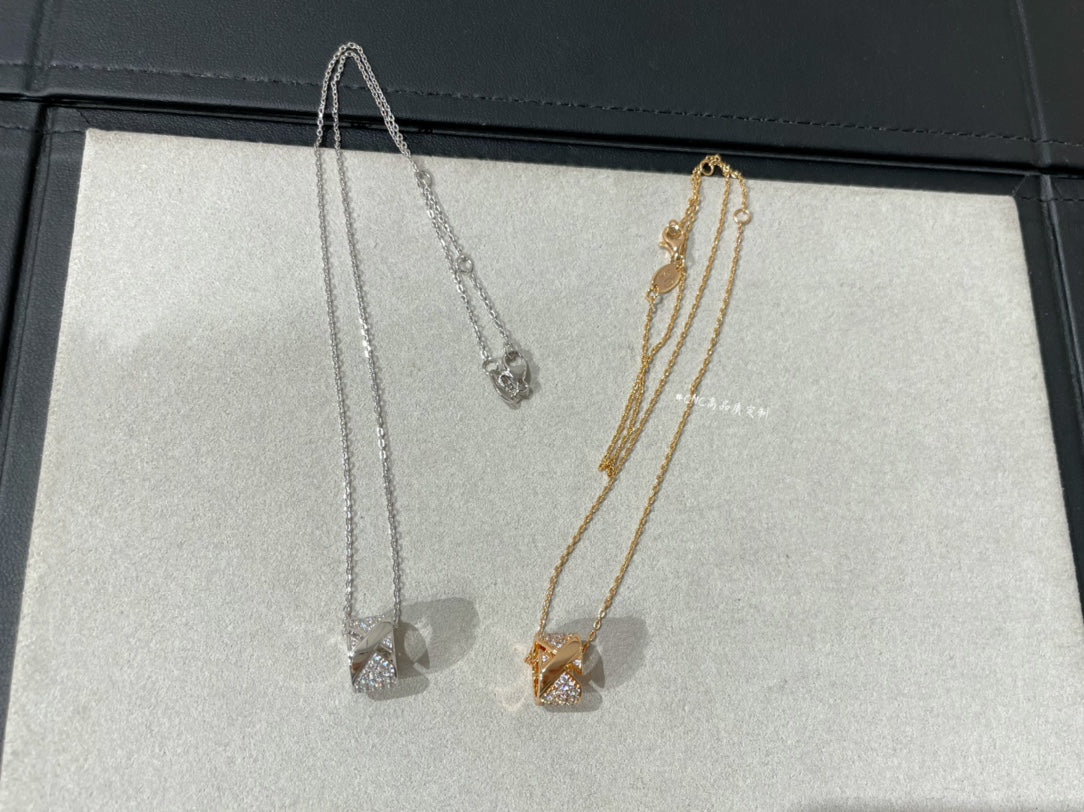 [Solara Jewelry]LIENS EVIDENCE DIAMOND PAVED NECKLACE