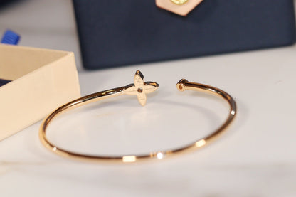 [Solara Jewelry]IDYLLE GOLD OPEN BRACELET DIAMOND PAVED