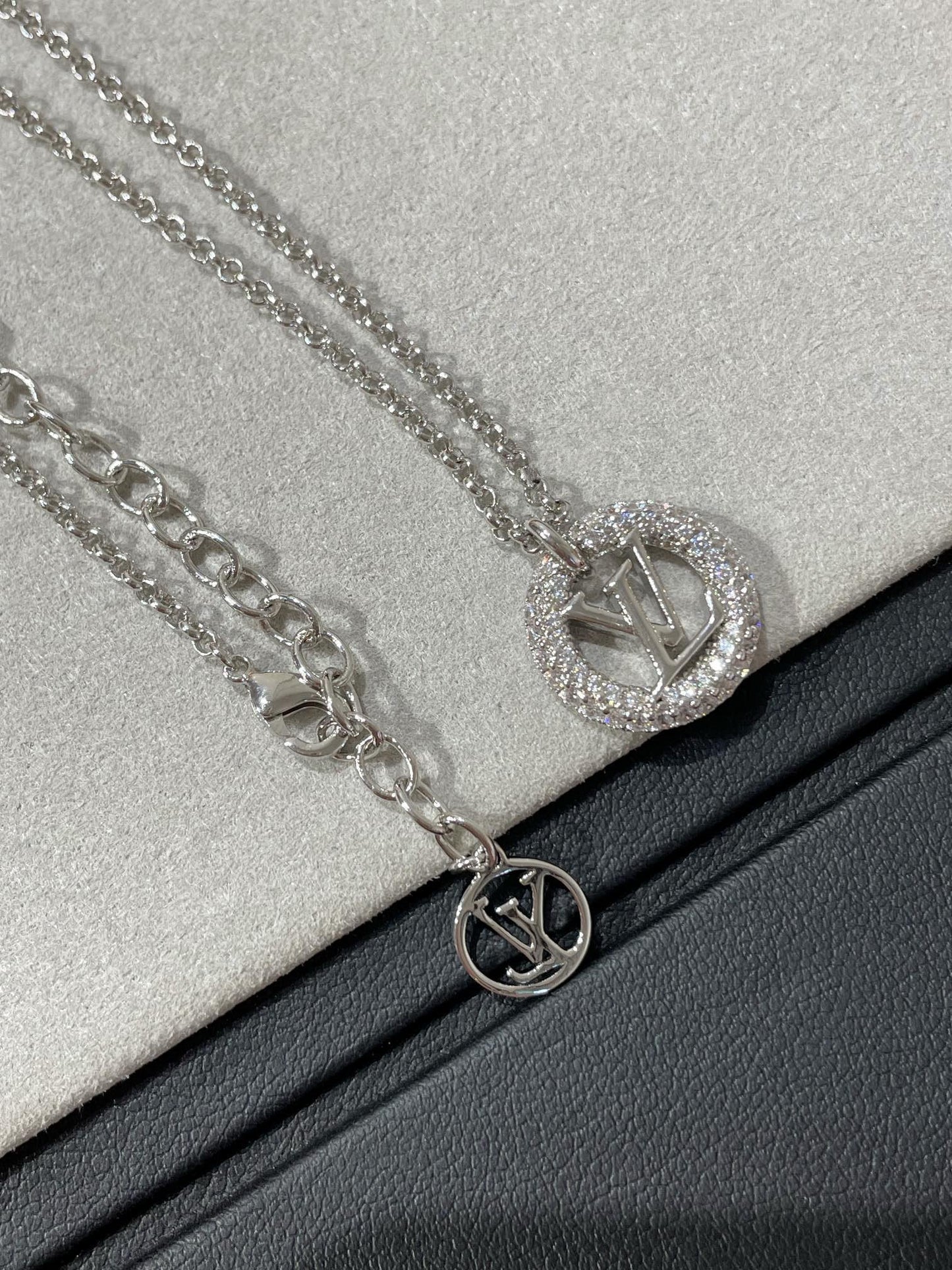 [Solara Jewelry]BY NIGHT DIAMOND PAVED NECKLACE