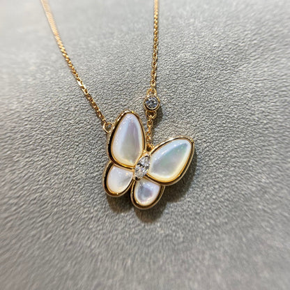 [Solara Jewelry]BUTTERFLY MOP DIAMOND NECKLACE