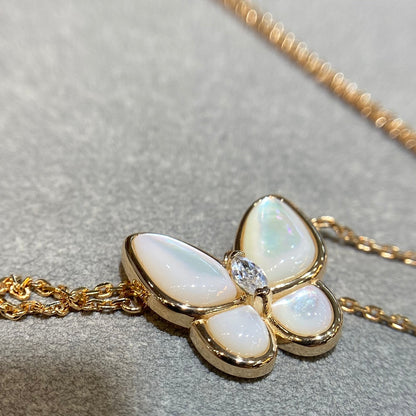 [Solara Jewelry]BUTTERFLY MOP DIAMOND NECKLACE