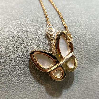 [Solara Jewelry]BUTTERFLY MOP DIAMOND NECKLACE