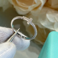 [Solara Jewelry]T SMALL RING DIAMOND SILVER