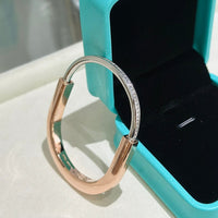 [Solara Jewelry]LOCK PINK GOLD SILVER DIAMOND BRACELET