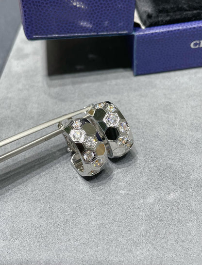 [Solara Jewelry]BEE LOVE DIAMOND HOOP EARRINGS