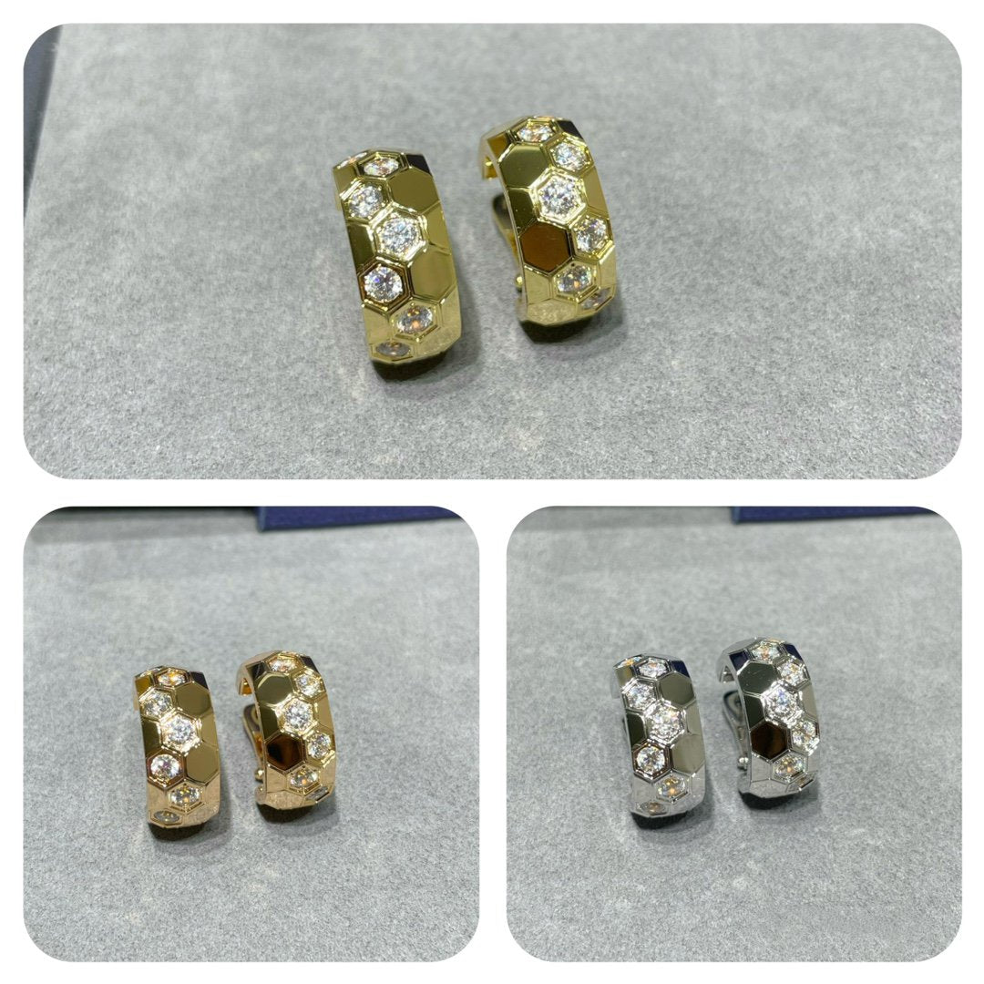 [Solara Jewelry]BEE LOVE DIAMOND HOOP EARRINGS