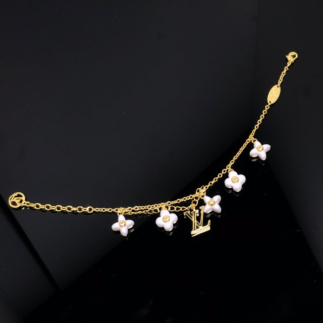 [Solara Jewelry]LOGO 6 MOTIF STAR AND SUN GOLD BRACELET