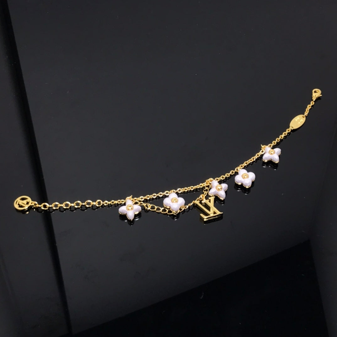 [Solara Jewelry]LOGO 6 MOTIF STAR AND SUN GOLD BRACELET