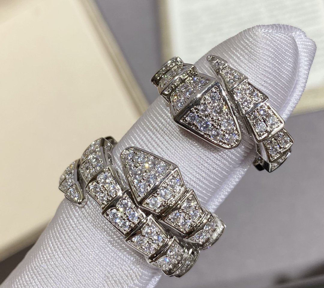 [Solara Jewelry]SERPENTI LARGE RING SILVER DIAMOND PAVED