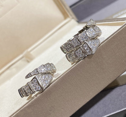 [Solara Jewelry]SERPENTI LARGE RING SILVER DIAMOND PAVED